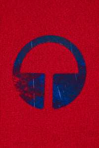 Element Tee - Red with Thunderstorm Blue