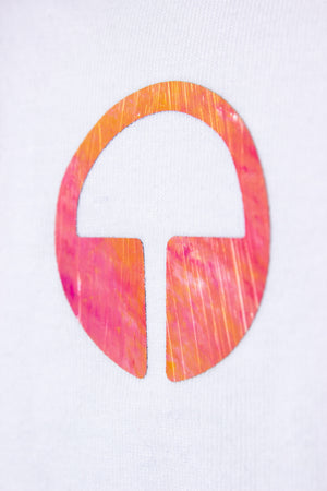 Element Tee - White with Sunset Peach